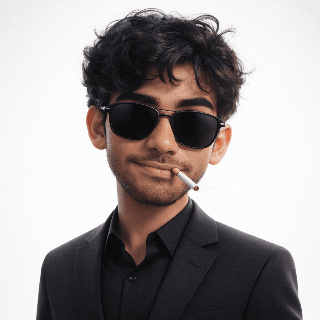 Stylized urban designer in 3D portrait