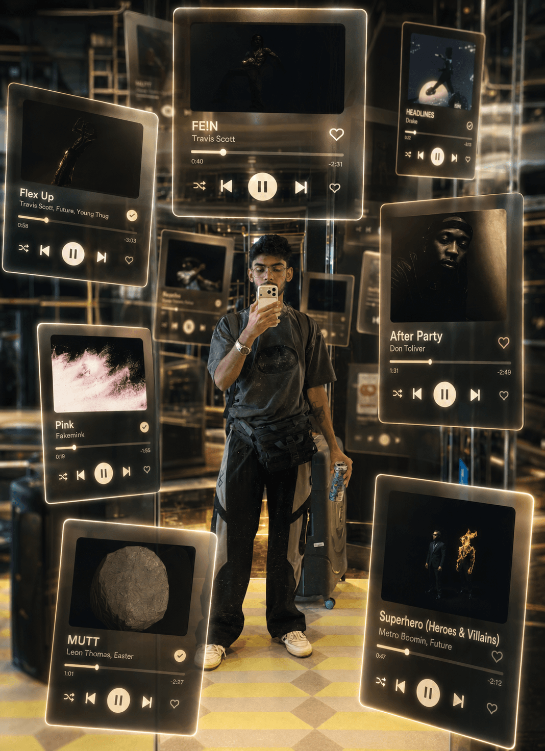 Floating Music cards